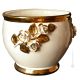 PORTAVASO cachepot planter ceramic artistic Baroque style artistic ceramic with 24k gold color Swarovski crystals