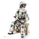HARLEQUIN Capodimonte Carnival Mask, Italian porcelain statuette.