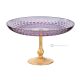 ASTRA Plate, centerpiece gold leaf detail, superior quality glass hand painted.-Purple
