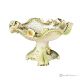 Cake stand, centerpiece in fine ceramic, decorated with flowers and gold details, handmade