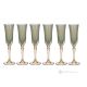 CALLE Set of 6 authentic hand-painted flute glasses in superior quality glass.