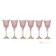 CALLE Set of 6 authentic hand-painted stemmed water glasses in superior quality glass.