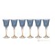 CALLE Set of 6 authentic hand-painted stemmed water glasses in superior quality glass.