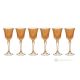 Set of 6 authentic hand-painted stemmed water glasses made of superior quality glass.