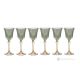 CALLE Set of 6 authentic hand-painted stemmed water glasses in superior quality glass.