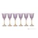 CALLE Set of 6 authentic hand-painted stemmed water glasses in superior quality glass.