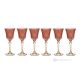 Set of 6 authentic hand-painted stemmed water glasses made of superior quality glass.