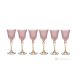CALLE Set of 6 authentic hand-painted stemmed wine glasses in superior quality glass.
