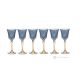 Set of 6 authentic hand-painted stemmed wine glasses made of premium quality glass.