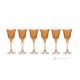 Set of 6 authentic hand-painted stemmed wine glasses made of premium quality glass.