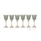 Set of 6 authentic hand-painted stemmed wine glasses made of premium quality glass.