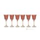 Set of 6 authentic hand-painted stemmed wine glasses made of premium quality glass.
