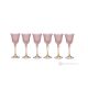 CALLE Set of 6 authentic hand-painted stemmed liqueur glasses in superior quality glass.