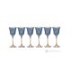 CALLE Set of 6 authentic hand-painted stemmed liqueur glasses in superior quality glass.