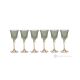 CALLE Set of 6 authentic hand-painted stemmed liqueur glasses in superior quality glass.