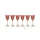 CALLE Set of 6 authentic hand-painted stemmed liqueur glasses in superior quality glass.