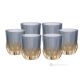 Set of 6 authentic modern hand painted water glasses in premium quality glass.
