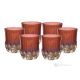 Set of 6 authentic modern hand painted water glasses in premium quality glass.