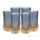 CALLE Set of 6 authentic modern hand painted drink glasses in premium quality glass.