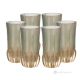 CALLE Set of 6 authentic modern hand painted drink glasses in premium quality glass.