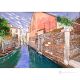 CANAL IN VENICE Acrylic painting on canvas modern Made in Italy 
