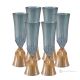 CANALETTO Set of 6 authentic hand-painted flute glasses in superior quality glass.