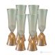 Set of 6 authentic hand-painted flute glasses in premium quality glass.