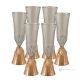 CANALETTO Set of 6 authentic hand-painted flute glasses in superior quality glass.