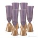 CANALETTO Set of 6 authentic hand-painted flute glasses in superior quality glass.