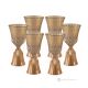 CANALETTO Set of 6 authentic hand-painted stemmed wine glasses in superior quality glass.