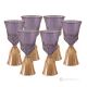 CANALETTO Set of 6 authentic hand-painted stemmed water glasses in superior quality glass.
