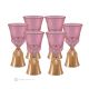Set of 6 authentic hand-painted stemmed wine glasses made of premium quality glass.
