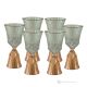 CANALETTO Set of 6 authentic hand-painted stemmed water glasses in superior quality glass.