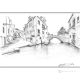 CANNAREGIO - VENICE Drawing with pencil on paper modern Made in Italy 