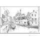 COLLE DELL'ANGELO CANNAREGIO - VENICE Drawing with pencil on paper modern Made in Italy 
