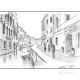 COLLE DELL'ANGELO CANNAREGIO - VENICE Drawing with pencil on paper modern Made in Italy 