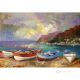 THE MARINA Acrylic painting on canvas modern Made in Italy 