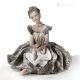 LADY Capodimonte statuette, lady in refined porcelain, Italian elegance.