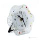 FLOWER Table Clock, Clear Glass with Drops, Modern Design, Handmade