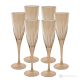 Set of 6 authentic hand-painted flute glasses in premium quality glass.