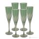 DEBBY Set of 6 authentic hand-painted flute glasses in superior quality glass.