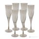 Set of 6 authentic hand-painted flute glasses in premium quality glass.