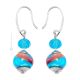 ORECCHINI AURORA fashion jewellery Earrings handmade pearls in Murano-Venice glass with silver 925 authentic Made in Italy