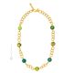 COLLANA FIORATO ORO fashion jewellery collier necklace handmade pearls in Murano-Venice glass with gold 18k authentic Made in Italy