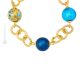 COLLANA FIORATO ORO fashion jewellery collier necklace handmade pearls in Murano-Venice glass with gold 18k authentic Made in Italy
