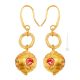 ORECCHINI FIORATO ORO fashion jewellery Earrings handmade pearls in Murano-Venice glass with gold 18k authentic Made in Italy