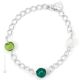 BRACCIALE DENISE fashion jewellery bracelet armlet handmade pearls in Murano-Venice glass with silver 925 authentic Made in Italy