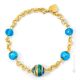 BRACCIALE FASCIA ORO fashion jewellery bracelet armlet handmade pearls in Murano-Venice glass with gold 18k authentic Made in Italy