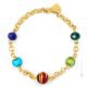 BRACCIALE FASCIA ORO fashion jewellery bracelet armlet handmade pearls in Murano-Venice glass with gold 18k authentic Made in Italy