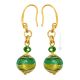 ORECCHINI FASCIA ORO fashion jewellery Earrings handmade pearls in Murano-Venice glass with gold 18k authentic Made in Italy